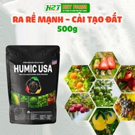 Phân bón HUMIC USA ra rễ cải tạo đất - HUMIC dạng vảy - Gói 500gr - H2T FARM