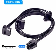 PCIe 6Pin to 3 Molex 4Pin IDE Cable For Seasonic X Series SS-1050XM2, SS-1250XM2, SS-650 KM3, SS-750