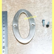 Numbers Numbers Numbers House Shop Building Silver Chrome 0 4 5 7 8 Including Screws