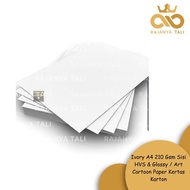 Ivory A4 210 Gsm Sisi HVS & Glossy / Art Cartoon Paper Kertas Karton D3V!!