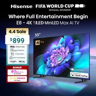 Hisense E8Q 55 inch 4K ULED Mini LED Max AI TV | Full Array Local Dimming | Dynamic Tone Mapping