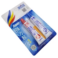 Epoxy glue, 2-component heat-resistant transparent AB 302 glue for plastic, wood, and metal.