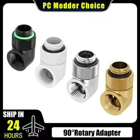 Barrow 90° Rotatable Adapter (M-F) 360 Rotary Joint Water Cooling Tube Angled Fitting, 4 Colors, TWT