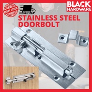 BLACK HARDWARE Stainless Steel Safety Security Slide Door Bolt Lock Latch Selak Pintu Tingkap Kayu Rumah Bilik Tandas 门锁