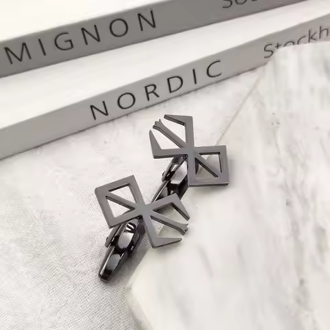 Vikings Berserk Mens Cufflinks Stainless Steel Personalized Vikings Symbol Cuff Button for Mans Shir