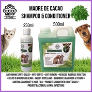 ▬ ❈ ㍿ WOOF Madre De Cacao Dog and Cat Shampoo & Conditioner Anti-Galis, Anti-Kuto, Mabango 250ml, 5