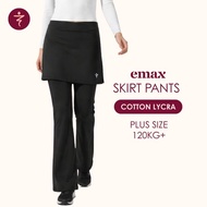 EMAX Seluar Skirt Sukan Cotton Lycra Bootcut Sport Skirt Pants Plus Size Muslimah (M-5XL)