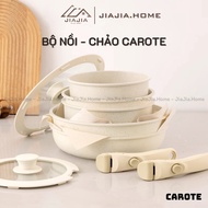 [FIRE] CAROTE pot and pan set Convenient detachable handle - Uses electric stove, multi-function ove