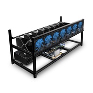 Kingwin 8 GPU Miner Rig Case Frame – Premium Stackable Aluminum Mining Rig Enclosure for Efficient C