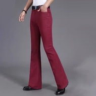 Men's Eastic Denim Flared Pants Men's Fashion Slim Fit Flared Jeans