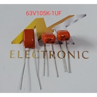 (Combo of 5) Genuine imported Philips CBB capacitor 63V105K 1UF pitch P5 P7.5 PILKOR 63V105J (combo)