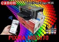 เครื่องปริ้น Canon Pixma MG3670 All In One พร้อมติดตั้ง Tank หมึก wifi  สินค้ามือ1รับประกันเครื่องและแท้งค์1ปี ติดแท้งค์ One