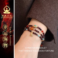 【佛缘手作】Faceted Crystal Beaded Bracelet for Women, High‑End Sparkling Hand Jewellery, Feng Shui Positi