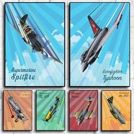 Phenomenal Level Wall Art Fighter WW2 Colourful Pop HD Canvas Poster Prints Living Room Bedroom Home