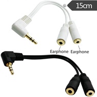 - ready stock~3.5mm Earphone 1 Point 2 Cable Earphone Extension Cable One Point Two Couple Audio Cab
