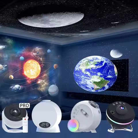 Star Projector Night Light Disc Planetarium Projector Disc 4K HD Galaxy Projector Light Disc - 6 Pac
