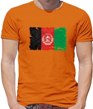 Afghanistan Grunge Style Flag - Mens Premium Cotton T-Shirt