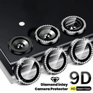 For Samsung Galaxy S26 Ultra Plus 3D Diamond Metal Camera Ring Protector Alloy Lens HD Tempered Glas