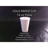 (50 pcs) Paper Cup 16 oz Cold - Plain 16 oz Paper Cup WITHOUT lid - Cup