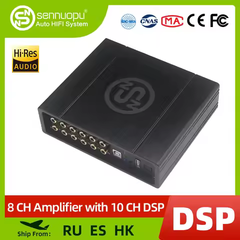 Sennuopu DS-M10 Car Audio 8 CH Amplifier with 10 CH DSP Processor Bluetooth Amp Equalizer Amplificad