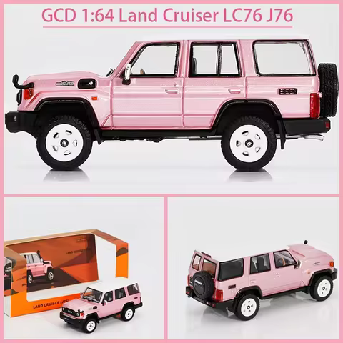 Pre-sale GCD Alloy 1:64 Scale Land Cruiser LC76 J76 Pink Car Model Static Collection Decorated Souve