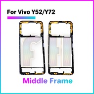 ด้านหลังที่อยู่อาศัยฝาหลังปิดโทรศัพท์กรอบกลางด้านหน้าแอลซีดีสำหรับ Vivo Y52 Y72 V2053 V2041เลนส์กล้อ