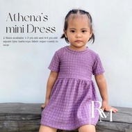 Athenas A line mini dress 2 sizes available 1 to 3 yrs old and 4 to 6 yrs old cotton bark crepe fab
