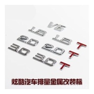 Taiwan 24h Car 3D Metal Sticker 1.8T TSI Displacement 2.0T Modified V6 Letter 4WD Logo