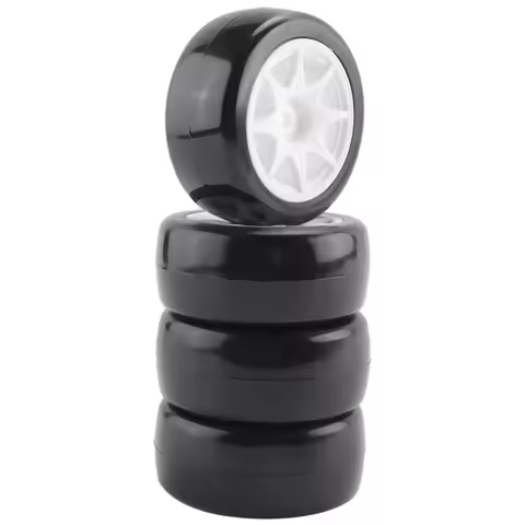 New-A47Q-4Pcs 58Mm Tires 12Mm Hex Wheels With Sponge For 1/10 1/12 RC Drift Car 3Racing Sakura M4 M5