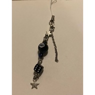 8BALL DICE PHONE CHARM / KEYCHAIN BY LINNIECRAFTS