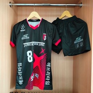 Red spark Jersey Korean Volleyball Sports Free Fullprinting Number Adult Son Daughter 461