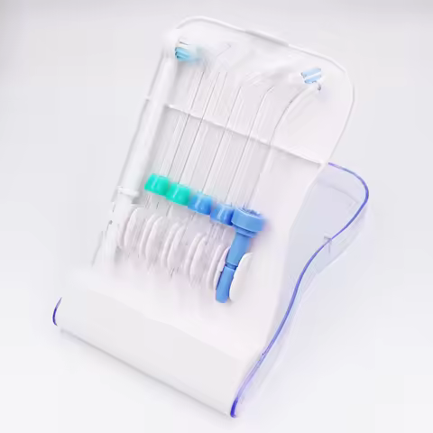 6pcs Flosser Tips and Storage Case Fit For Waterpik Oral Irrigator Standard Nozzle WP-100 WP-450 WP-