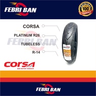Corsa PLATINUM R26 TUBELESS Motorcycle Outer Tire 90/80-14