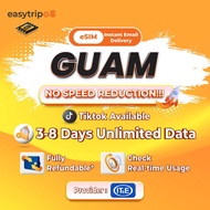 Easytripgo Guam eSIM 3-8 Days Daily 500MB-1GB Unlimited Data | Instant Email Delivery | High Speed D