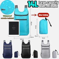 【Aosen】14L Large Capacity Outdoor Lightweight Backpack Foldable Ultralight Travel Bag Sports Daypack