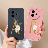 Casing For Vivo Y39 5G Phone Case Shockproof Luxury Flower Letters Couple Silicone Cover For Vivo Y 