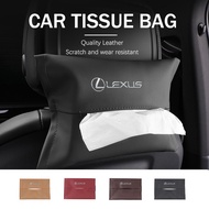 Nappa Leather Car Tissue Box with Free Adjustable Strap Sun Visor  For Lexus CT200h ES250 ES300h NX300h RX350 IS250 IS200 GS300