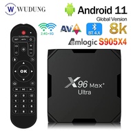 X96 Max Plus Ultra Android11 ​​Kotak Tv Amlogic S905x4 4g 32g/64g 2.4g&5.0g Dual Wifi Usb3.0 8k Hd K