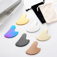 304 Stainless Steel Facial Massage Scraper Large Heart-Shaped gua sha Board Fascia Facial Scraper sh