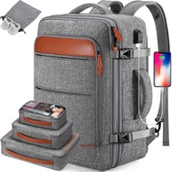 BAGSURE Hidden Shoulder Straps Travel Backpack, 42L Carry on Luggage, Flight Approved Expandable Bac