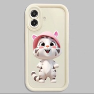 Case For Samsung A07 M07 F07 F70E 5G M17E 5G Cute Tiger Phone Three-Color Silicone Soft Shell Shockp