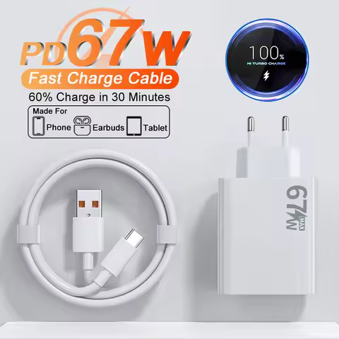 PD 67W USB Charger Fast Charging Mobile Phone Wall Adapter For iPhone Samsung Xiaomi OnePlus OPPO Ch