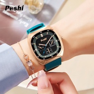 POSHI waterproof women watch quartz display silicone strap sport graceful ladies wristwatch Women 7C