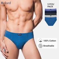 Byford 5pcs Men Classic Briefs Combed Cotton BMB308730
