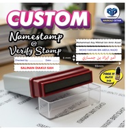 Customize Name Pre-Inked Stamp / Cop Nama 1 Baris / Cop Salinan Diakui Sah / Cop Verify / Cop Penges