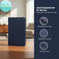 ThickRich PU Leather Passport Holder Soft Smooth Texture RFID Safe Travel Passport Cover Multiple Co