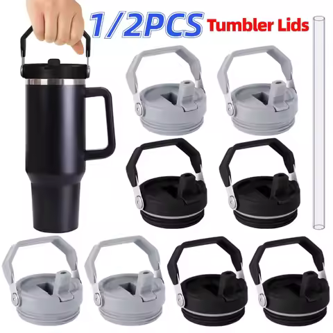 1/2PCS Sealing Bottle Cover for Stanley 20/30/40oz Spill Proof Replaceble Tumbler Flip Straw Lid Wat