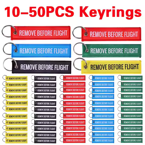10-50Pcs Remove Before Flight Chaveiro Key Chain for Cars Remove Before Flight Key Chain Aviation AT