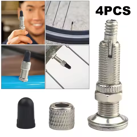 4Pcs Woods English Valves Zinc Alloy Mountain Bike Dunlop Valve Core Tire Tubeless Valve Cycling Rep