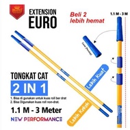 Jt Tongkat Kuas Rol Cat 1.1 M - 3M Euro Extension Pole Steel 3 Meter